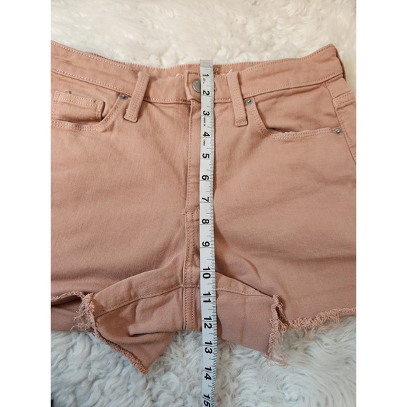 Universal Thread High-Rise Frayed Hem Short Size 6 Beige Pink Casual Summer Wear - Picture 6 of 7